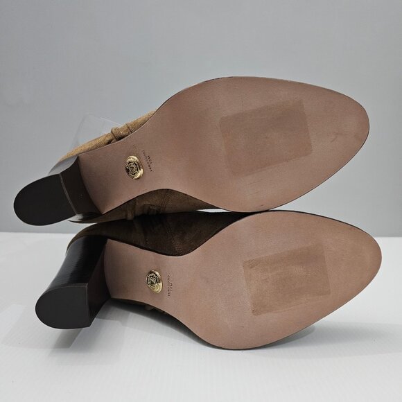 NEW Veronica Beard Viv Ankle Boot Womens 10 Brown Suede High Heeled Buckle Fall - Picture 13 of 15